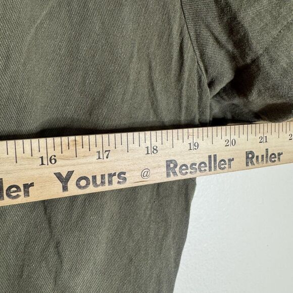Louche Dress Womens XL US 12 Olive Green Marin Button Front Scallop Hem Collared - Picture 6 of 11